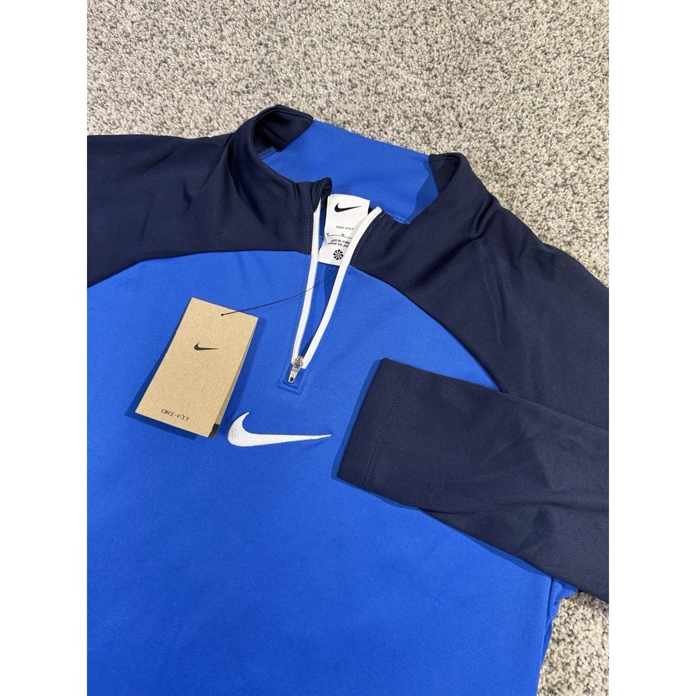 Nike Dri-FIT Academy Pro Pullover Mens Small Blue 1/4 Zip Soccer DH9230-463